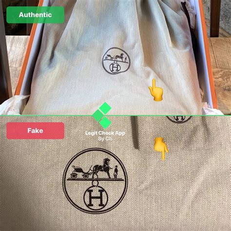 hermes dust bag real vs fake|real Hermes bag logo.